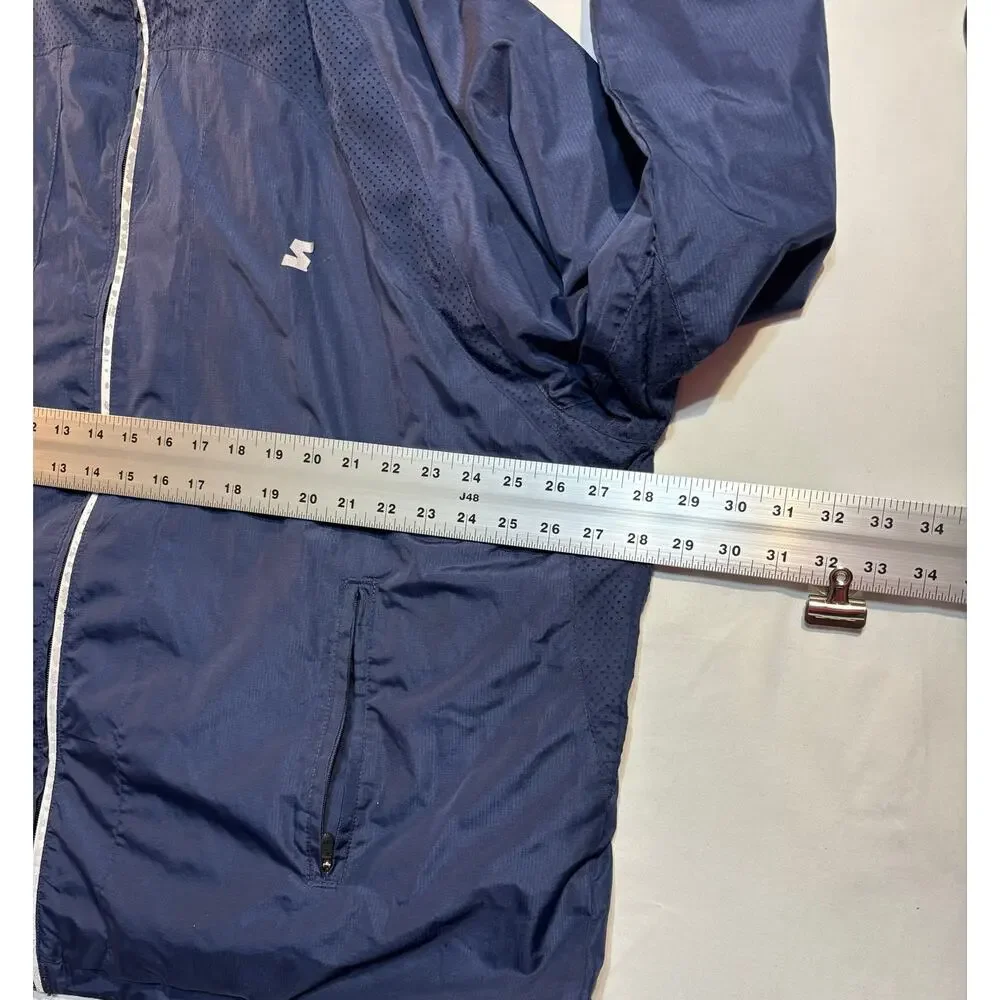 Starter Men’s 2XL Blue Full Zip Lightweight Windbreaker Jacket Mesh Lined